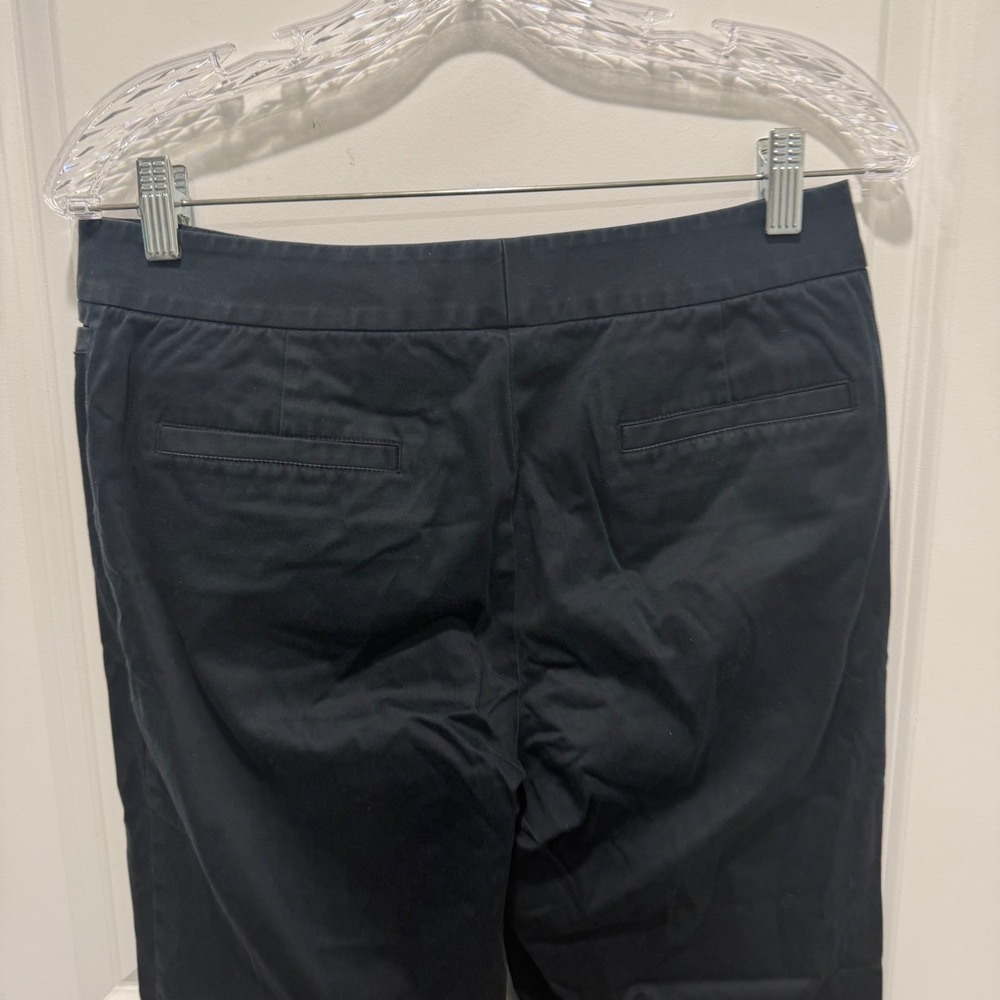 Lafayette 148 New York Womens Navy Blue Cotton Stretch Trousers Size 10 - Picture 8 of 11